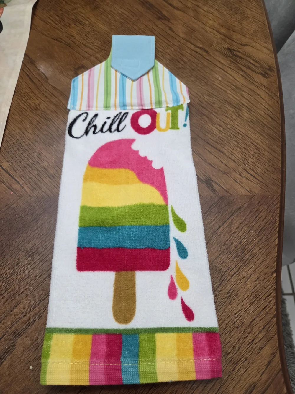 Kids Multicolor Stripe Bib - Pink, Blue & Green